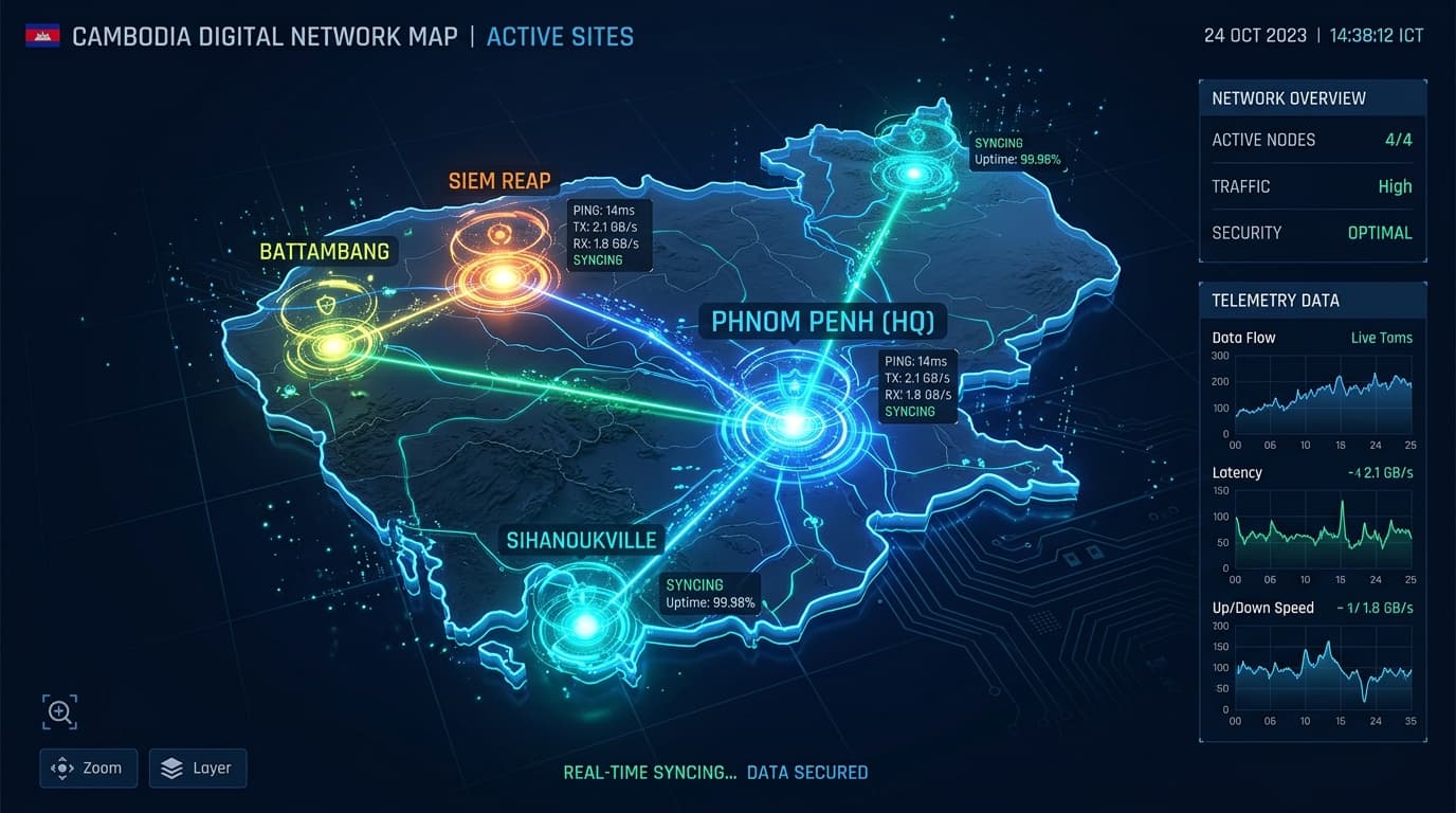 Cambodia Multi-Branch Logistics and Branch Network