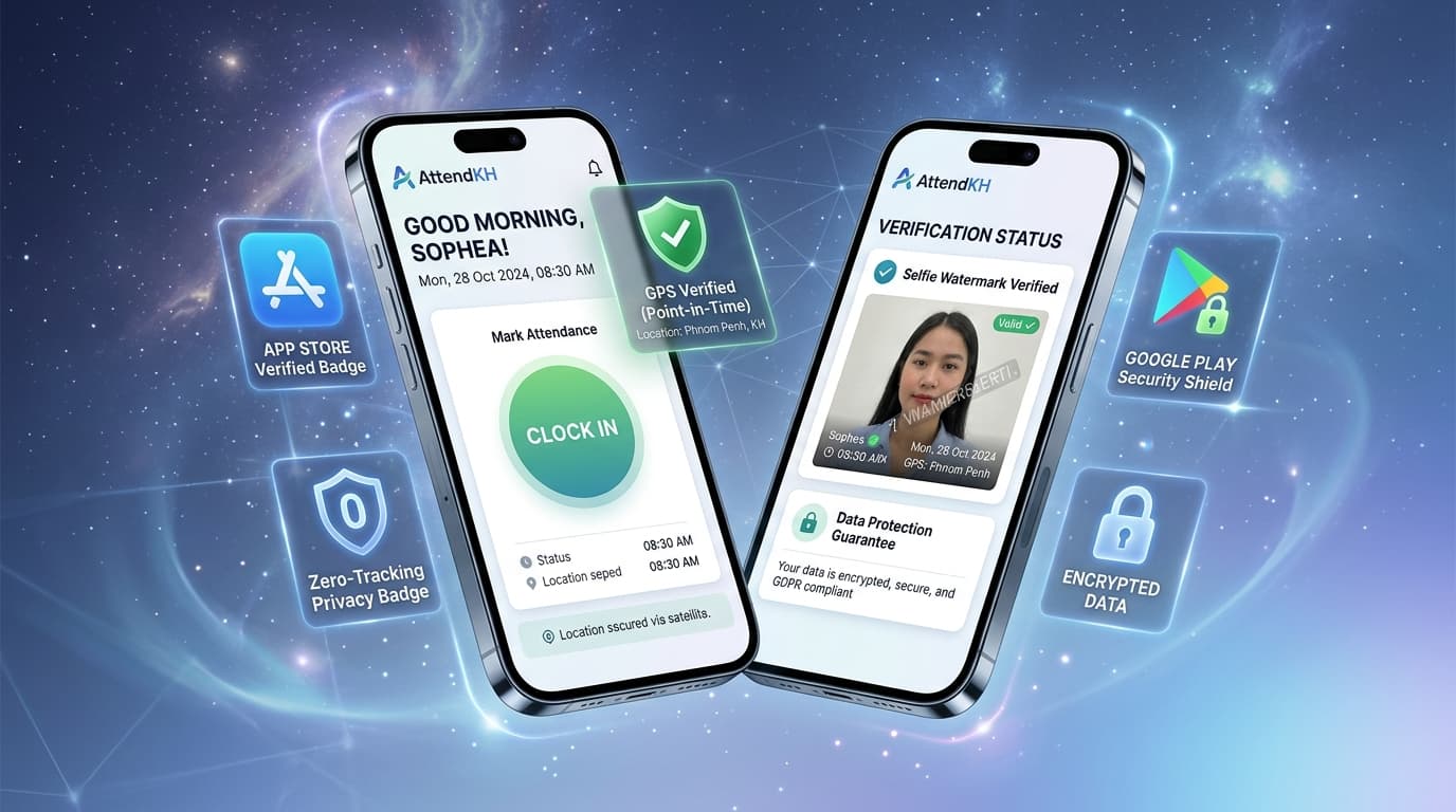 AttendKH iOS & Android Mobile Attendance App Privacy Standards